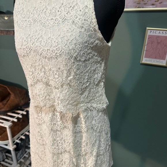 Monteau Cream Lace Mini Dress Size M ❤️‍🔥 - Picture 2 of 5